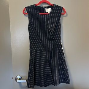 Striped Navy Blue Dress